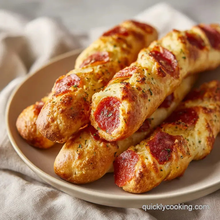 Pepperoni Pizza Roll Breadsticks: Crispy and Cheesy