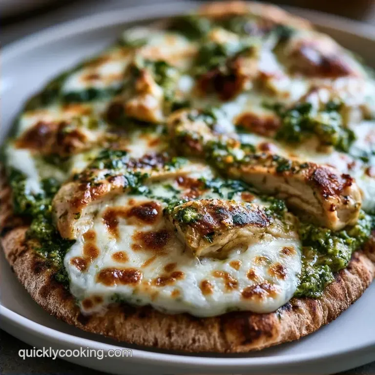 Crispy Pesto Mozzarella Naan Pizza
