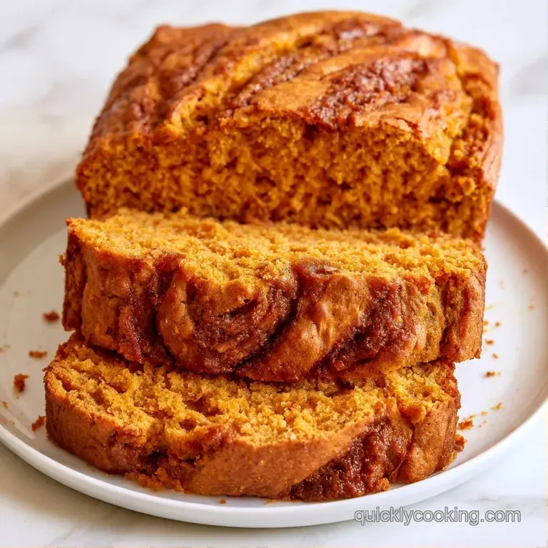 Thick slices of orange-hued bread on a wooden board with a pat of melting butter and a sprinkle of cinnamon.