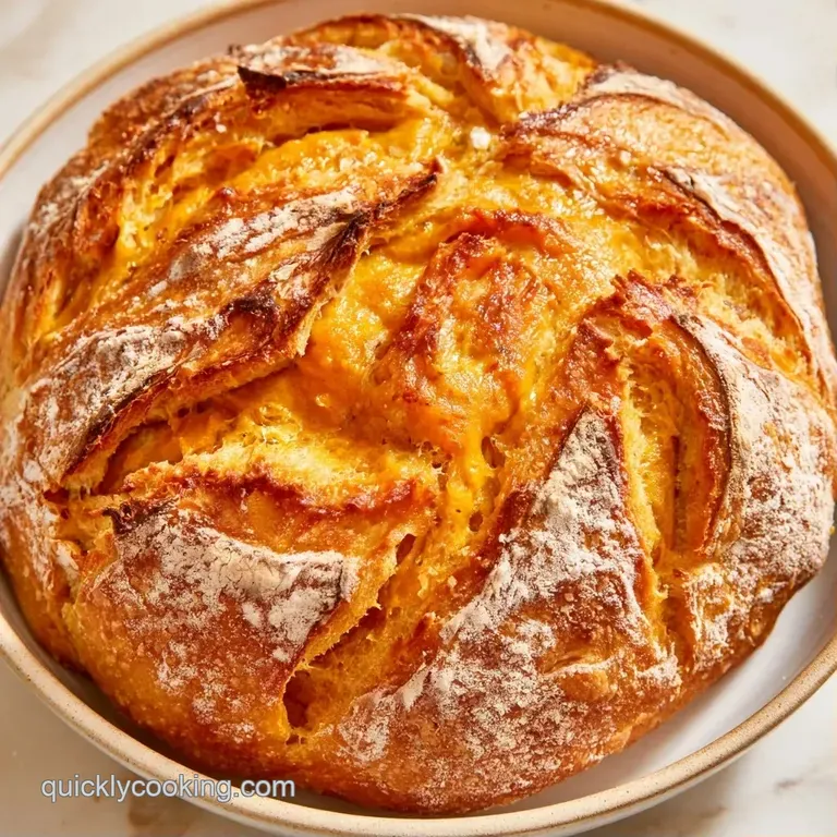 Thick slices of orange-hued crusty bread arranged on a slate platter with a side of creamy softened butter.