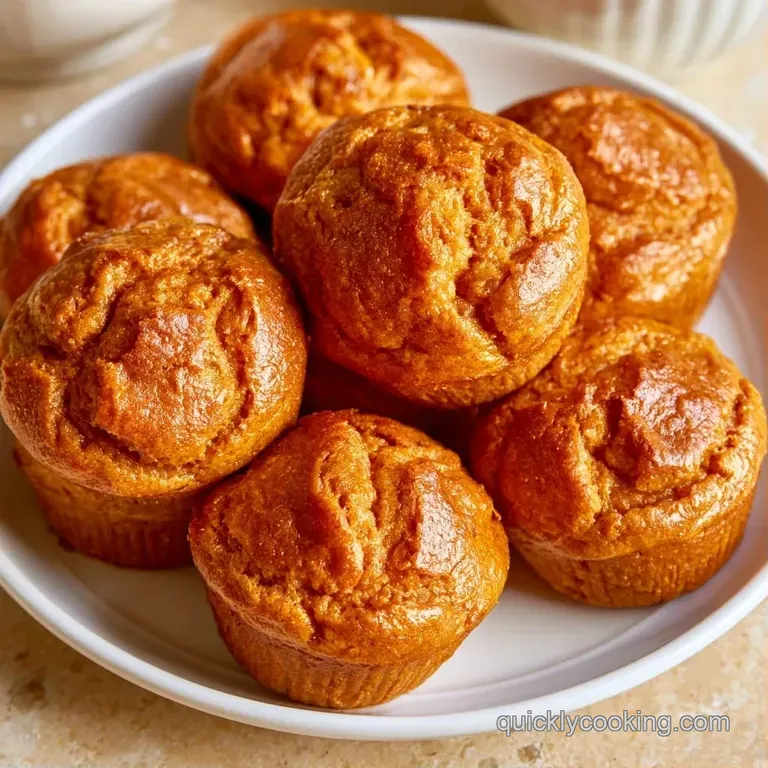An orange-hued muffin on a white ceramic plate with a pat of melting butter and a neutral linen napkin.