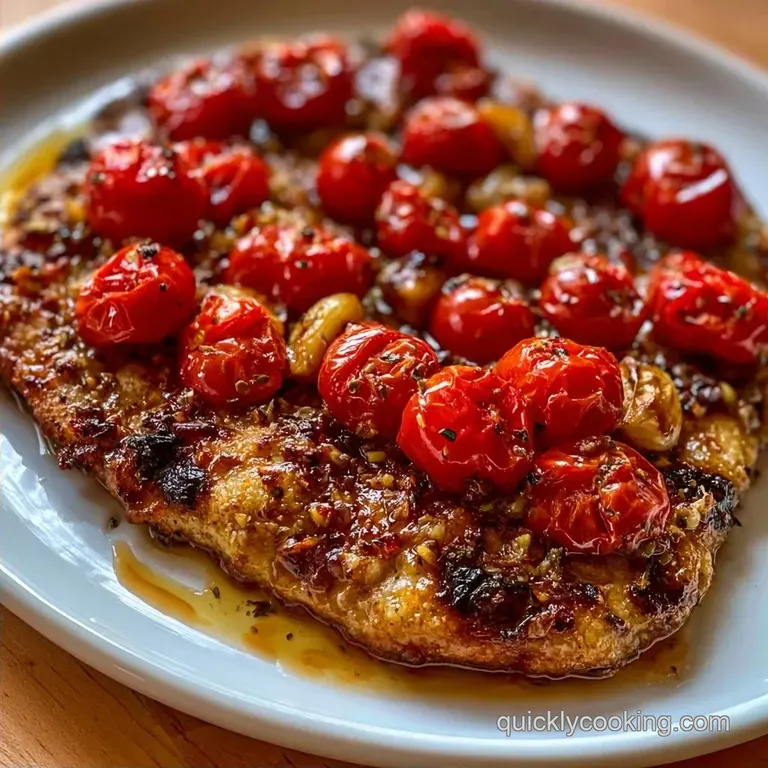 Quick Tomato Garlic Flatbread: Crispy Base