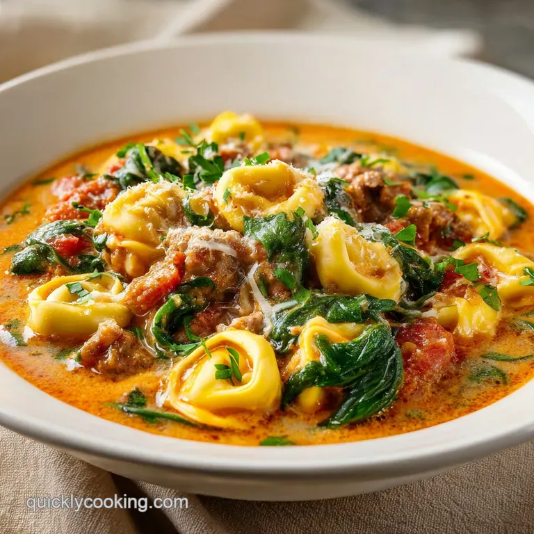 Sausage Tortellini Soup Autumn Spinach