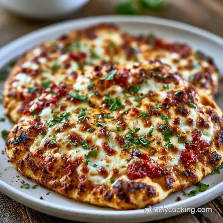 Simple Naan Margherita Pizza in 18 Minutes