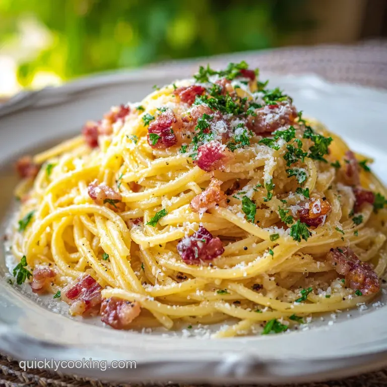 Spaghetti Carbonara: Silky Peppery Crema