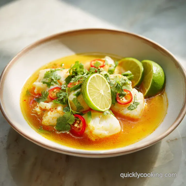 Spicy Lemon Fish Soup with Ginger