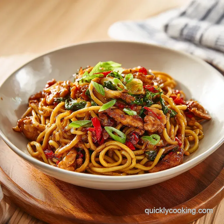 Sticky Garlic Chicken Noodles: Restaurant-Quality Glaze
