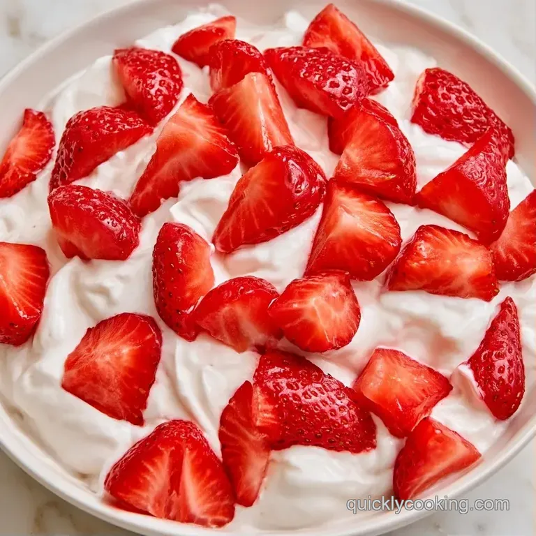 Elegant glass coupe filled with smooth pale custard, topped with fresh berries and a delicate sprig of mint.
